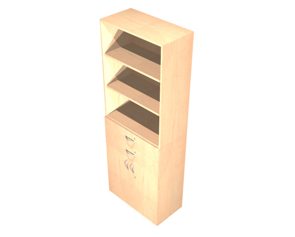 Aktenschrank, 6OH, Fl�gelt�ren, Sch�be, oben offen