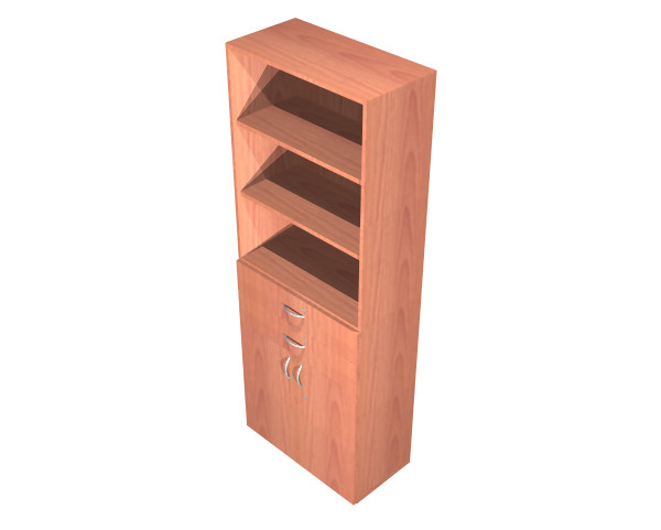 Aktenschrank, 6OH, Fl�gelt�ren, Sch�be, oben offen